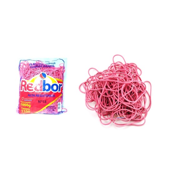 ELÁSTICO SUPER P/ ALIMENTO 1KG ROSA 0008