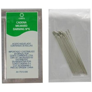 AGULHA MÃO AÇO NIQUELADO Nº6 F510006-000NI