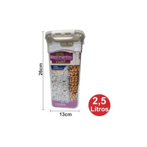 PORTA MANTIMENTOS CRISTAL HERMÉTICO 2,5LTS. 1621