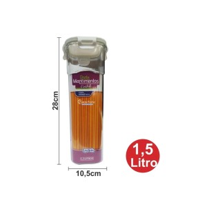 PORTA MANTIMENTOS CRISTAL HERMÉTICO 1,5LTS. 1881 (MACARRÃO)