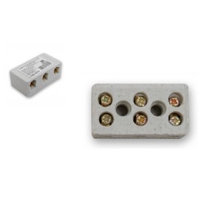 CONECTOR DE PORCELANA 10MM 3 POLOS 25A REF.10114 12X1