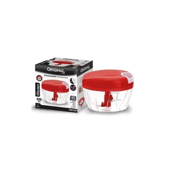 PROCESSADOR ALIMENTOS 500ML PREMIUM VERMELHO SL0233
