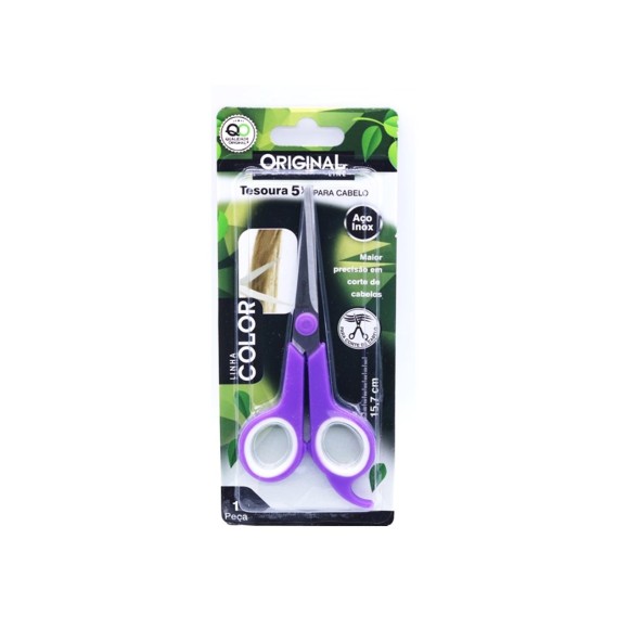 TESOURA MULTIUSO 5¹/² COLOR C/ APOIO P/ DEDO GT2241