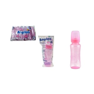 MAMADEIRA RELEVO COLOR 240ML ROSA 3016-6-RS 6X1